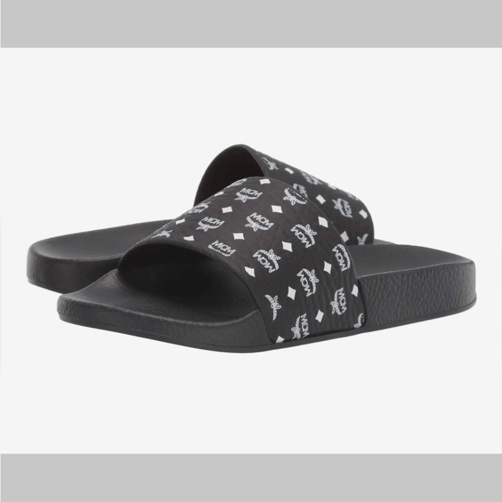 Authentic MCM Visetos black slides. Size 39 (US 9)